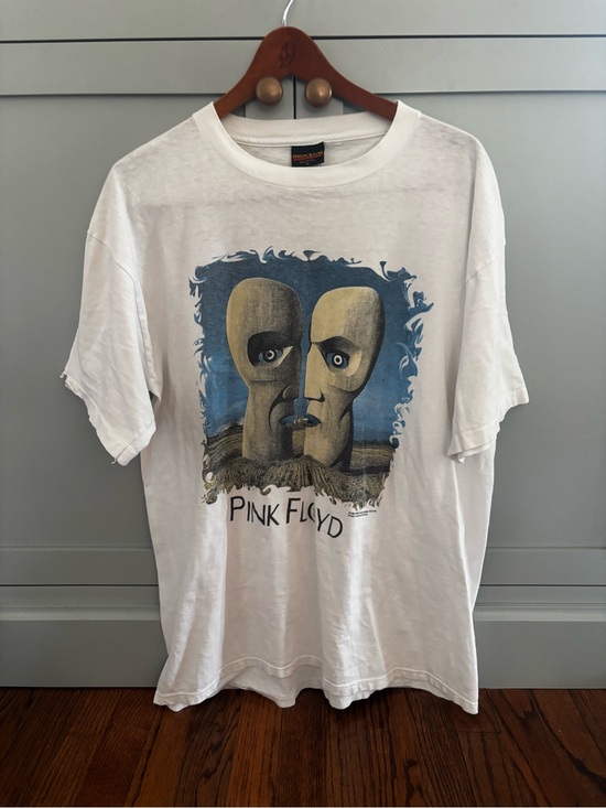 Pink Floyd Other - Pink Floyd White Graphic Tee with Blue and Gold Artwork